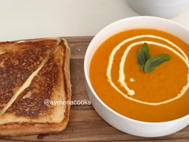 tomato soup and grilled cheese