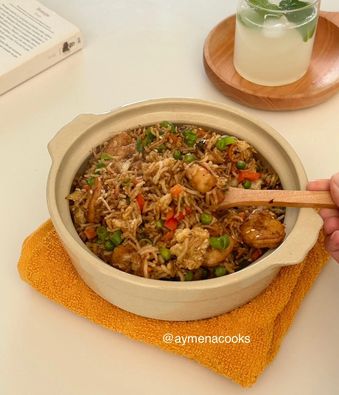 shrimp fried rice (prawn fried rice)