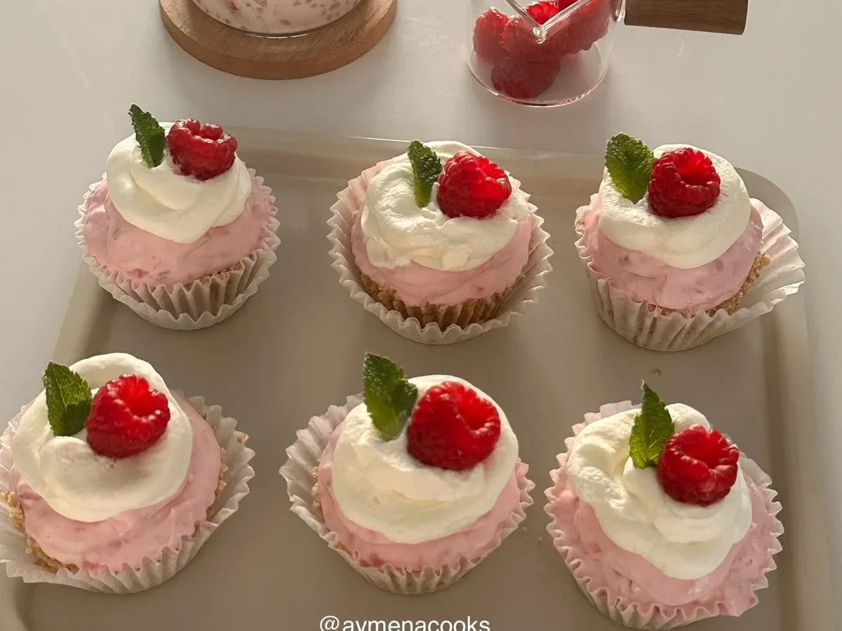 raspberry cheesecake (no bake mini cheesecakes)