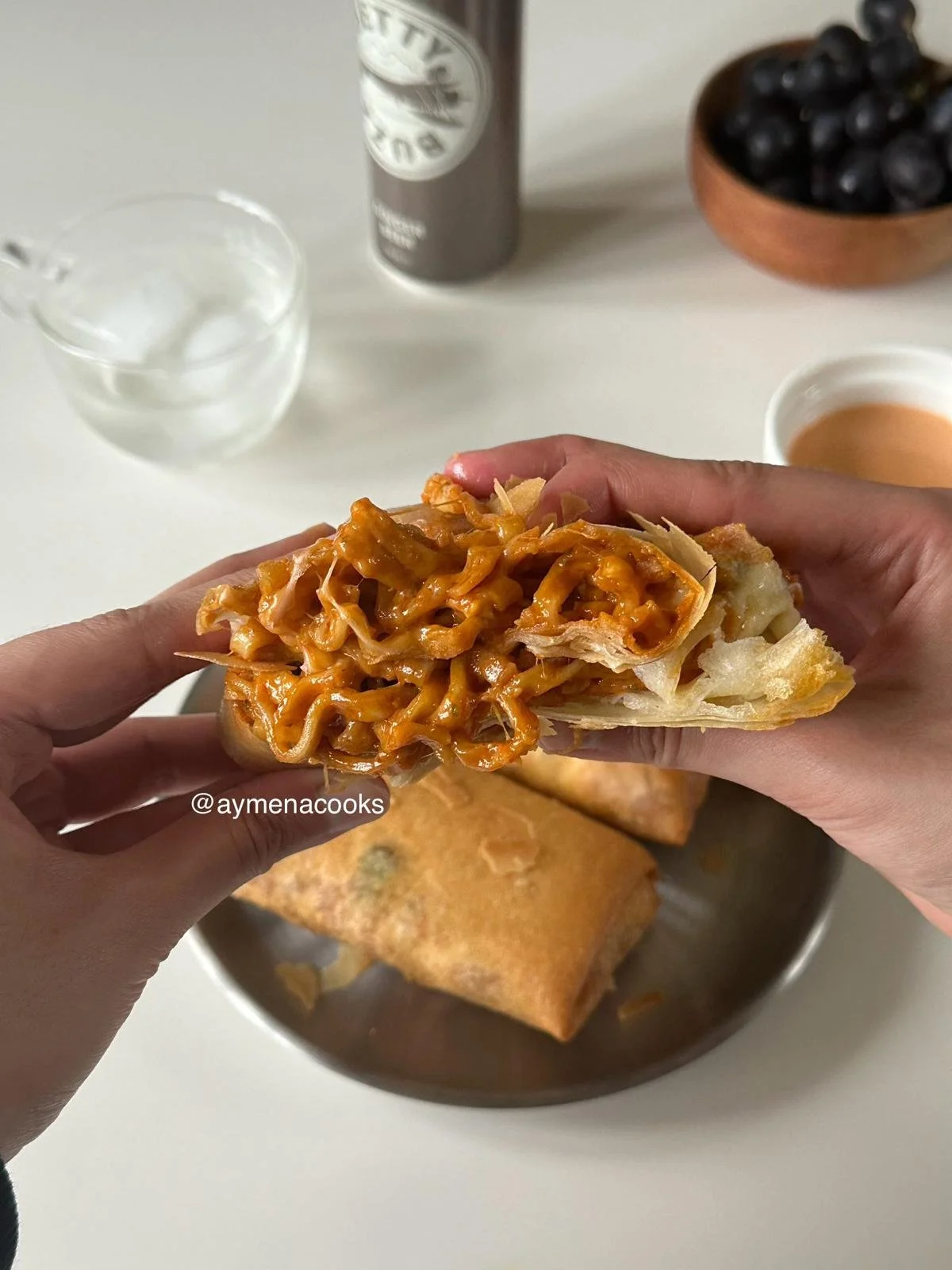 buldak ramen spring rolls