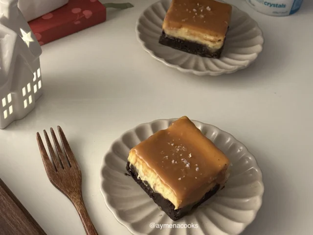 salted caramel cheesecake brownies