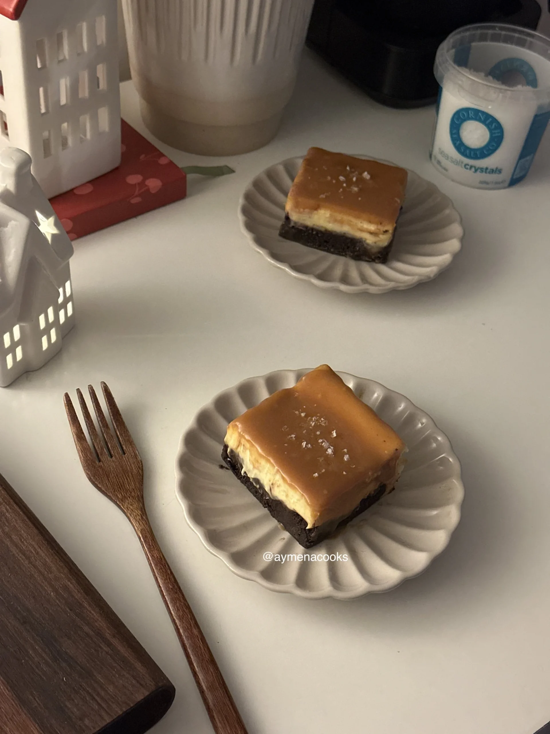 salted caramel cheesecake brownies