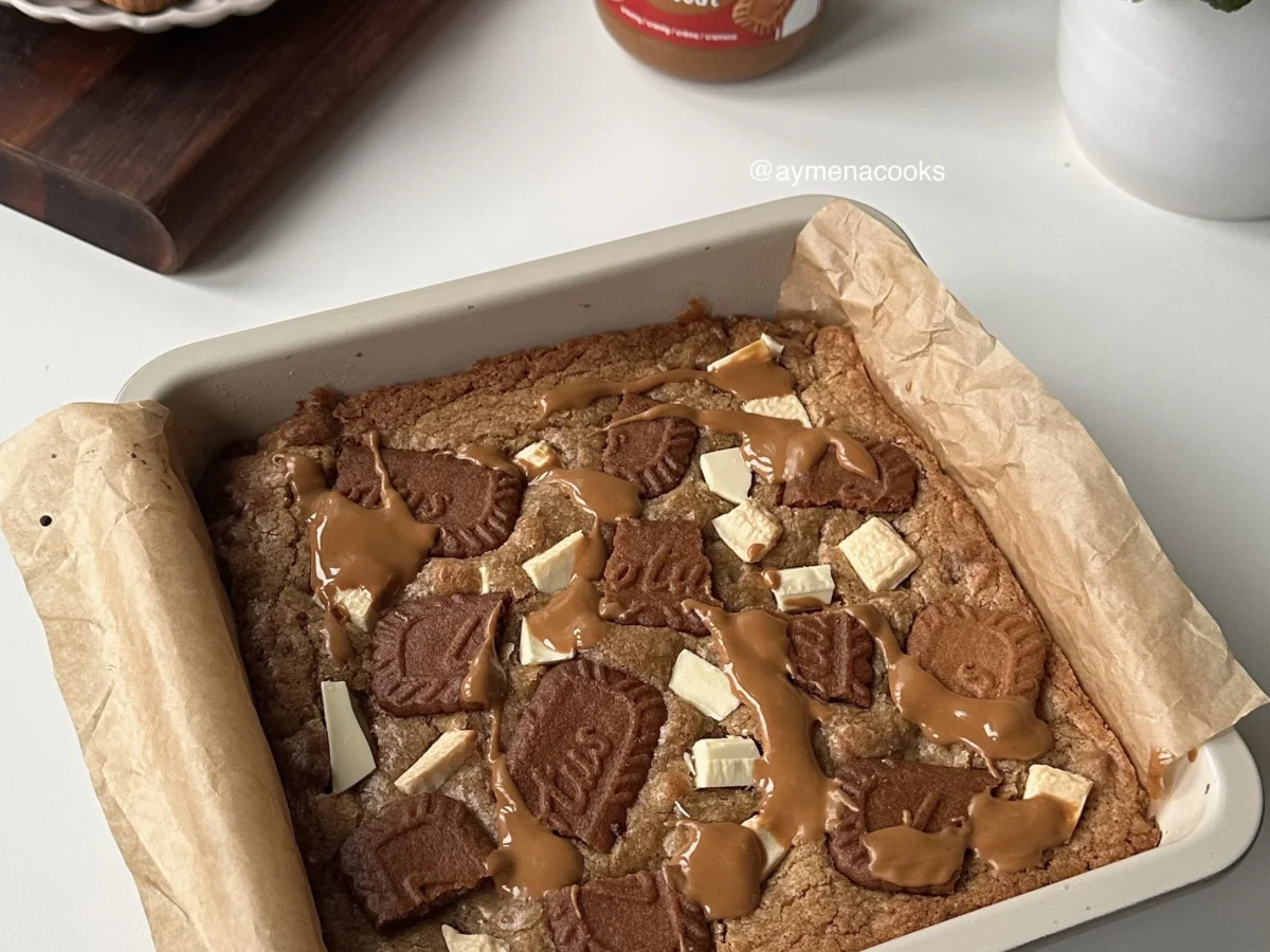 biscoff blondies