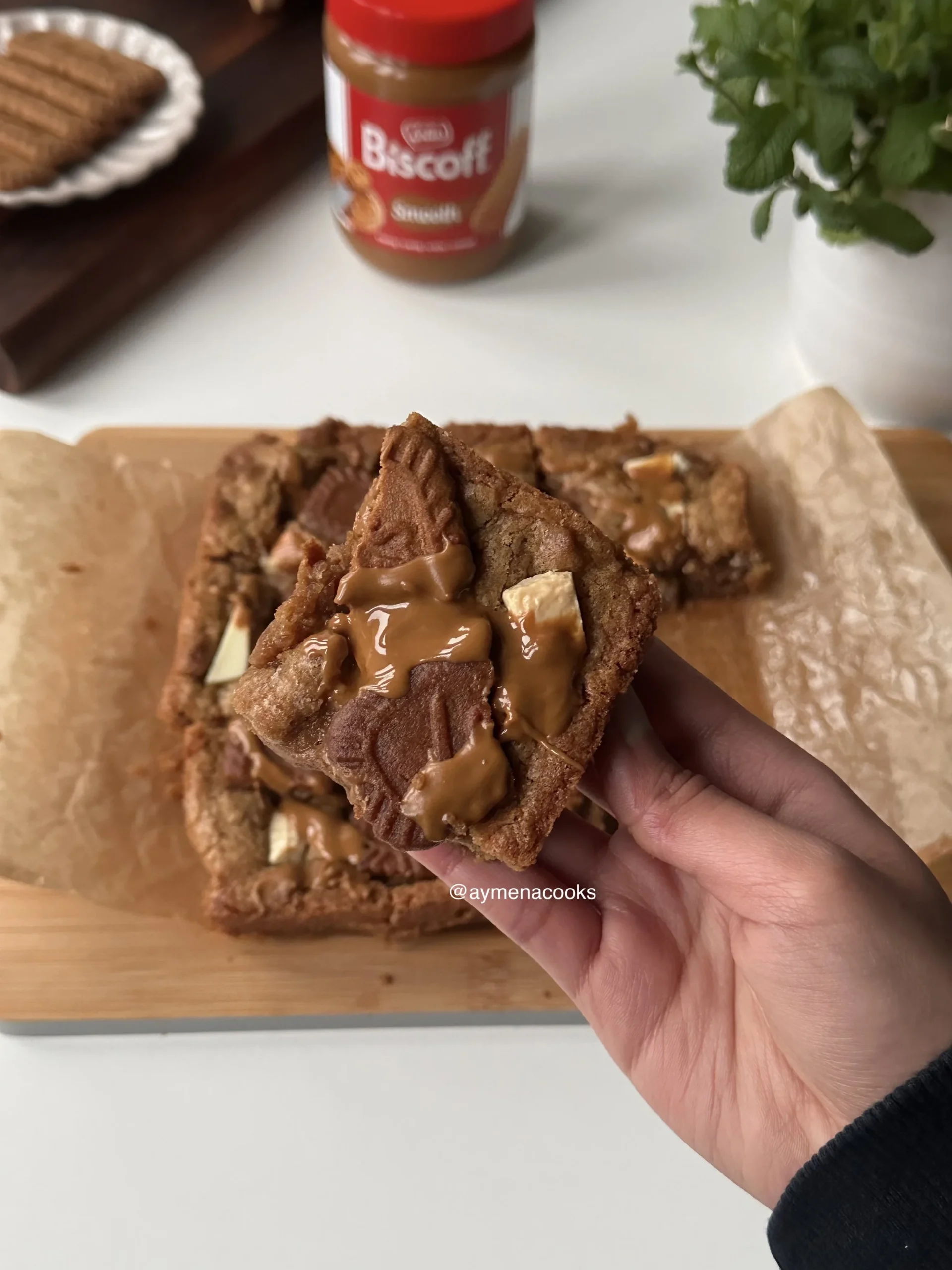 biscoff blondies
